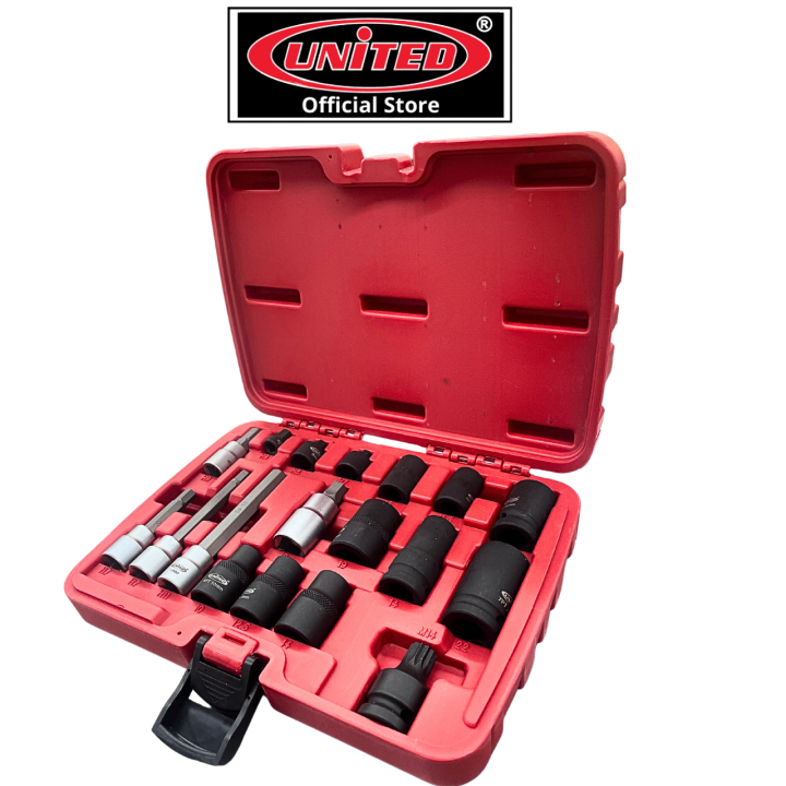 【UNITED】BRAKE CALIPER SOCKET SET (18 PCS) Lazada