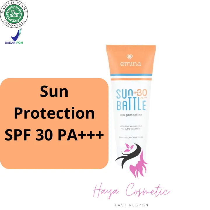 Emina Sun Battle SPF30 PA+++ 60ml / sunscreen / sunblock / emina Lazada Indonesia