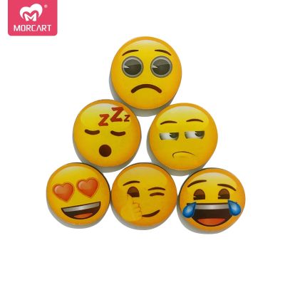 ☞ MORCART 5Pcs/set Smiley expression cute fridge magnet set creative refrigerator magnets stickers strong Magnetic office stickers