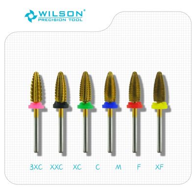 Typhoon Bit(Fastest Remove Acrylics&amp;Gels)-TiN coating Two directional(for All Hand use)-WILSON Carbide Nail Drill Bit