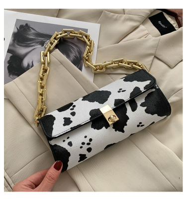 Ladies Fashion Luxury Zebra Pattern Chain Mobile Dating Shoulder Handbag Casual Lock Shopping Travel Phone Wallet Underarm Bag