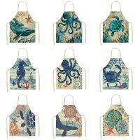 【DT】hot！ 1 Pcs Turtle Color Pattern Cleaning Aprons Apron Wear Cotton Adult Bibs