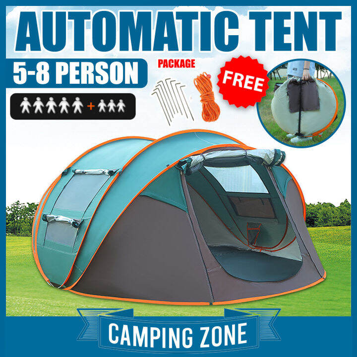58 Person Ultralight Large Camping Tent Windproof Shelter Pop Up Automatic Tents Foldable