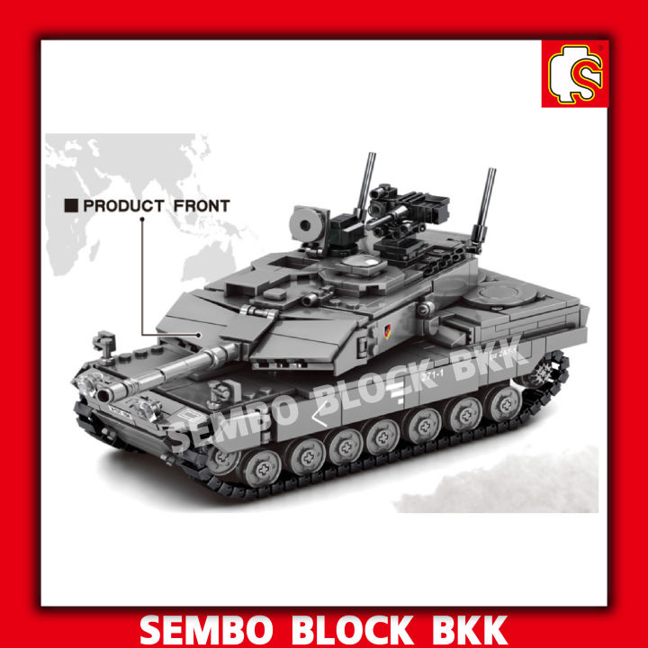 ชุดตัวต่อ-leopard-2a-main-battle-tank-รถถังสีเทา-sy0104-จำนวน-898-ชิ้น
