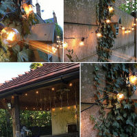 G40 Tungsten Lamp Bulb 25+2 LED String Lights Fairy Garland Glass Ball Light Bulbs For Indoor Outdoor Patio Party Festival Decor