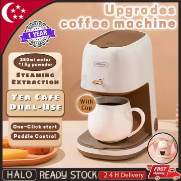 KONKA Coffee Maker Single Cup Household Coffee Machine Mini Portable  Coffeemaker With Free Ceramic Cup on sale mini portable Coffee Brewer  Machine brewed Automatic Drip Coffee Complete Set 1 cup Free 