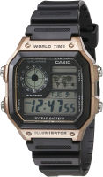 Casio Mens 10-Year Battery Japanese Quartz Watch with Resin Strap, Black, 21 (Model: AE-1200WH-5AVCF)