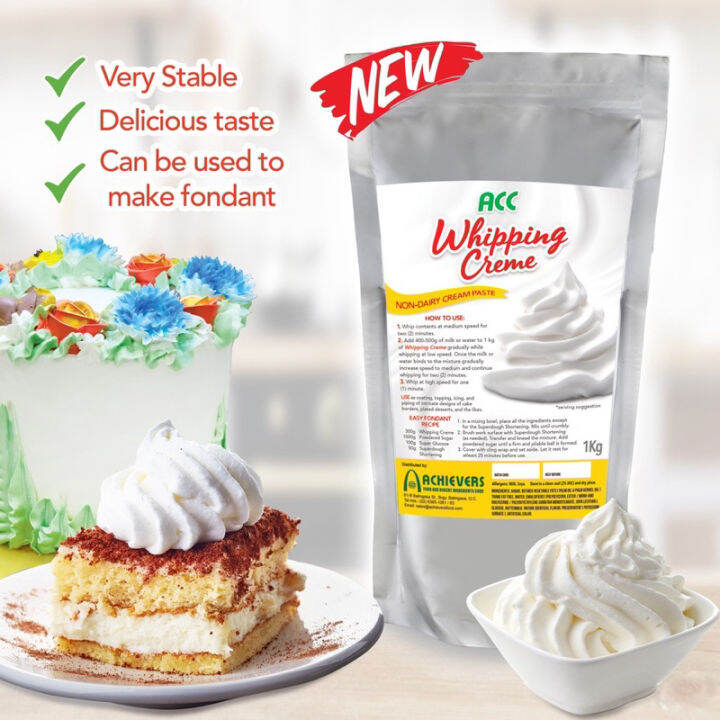 ACC Whipping Cream Non Dairy Creme Paste Whip Whippit Topping Frosting