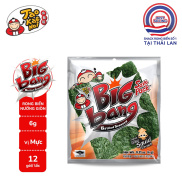 LỐC 12 GÓI SNACK RONG BIỂN VỊ MỰC SQUID FLAVOUR BIG BANG TAO KAE NOI 6 GRAM