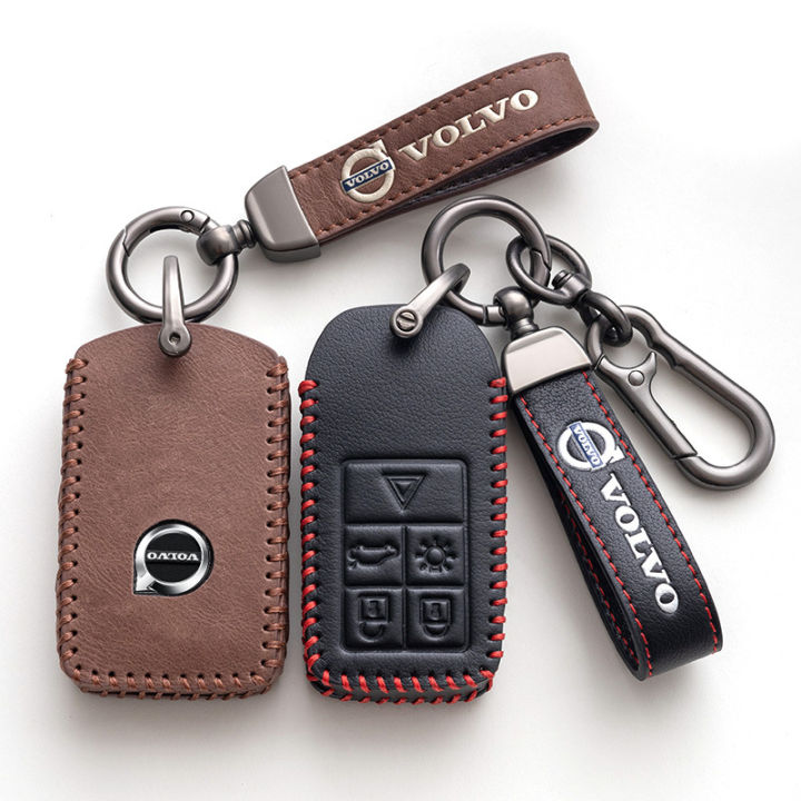 Car Smart Key Case Cover Fob Shell Protector Keychain For Volvo