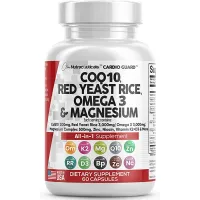 Clean Nutraceuticals COQ10, Red Yeast Rice, Omega 3, Magnesium Complex, Niacin, Zinc, Vitamin K2, Vitamin D3