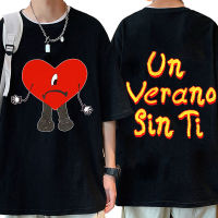 Bad Bunny Un Verano Sin Ti Music Album Double Sided Print Graphics T Hip Hop T Shirts Oversized Streetwear