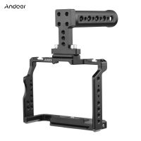 Vieline-Andoer กล้องวิดีโอกรง + Top ชุดอลูมิเนียม Dual เย็น Mounts รองเท้าจำนวนมากเส้นด้าย1/4นิ้วสำหรับ So Ny A7IV/ A7III/ A7II/ A7R III/ A7R II/ A7S II