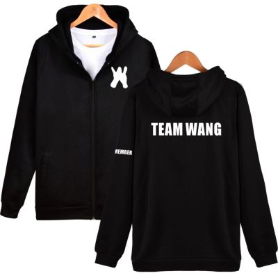 Team Wang Hoodies GOT7 Jackson Wang Zipper Hoodie Sweatshirt Jacket Korean Style Autumn Oversized Zip Up Tracksuits Tops Size XS-4XL