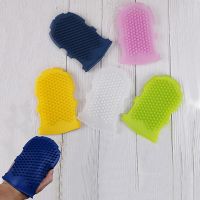 【cw】 Soft Silicone Massage Gloves Peeling Exfoliating for the 1Pcs