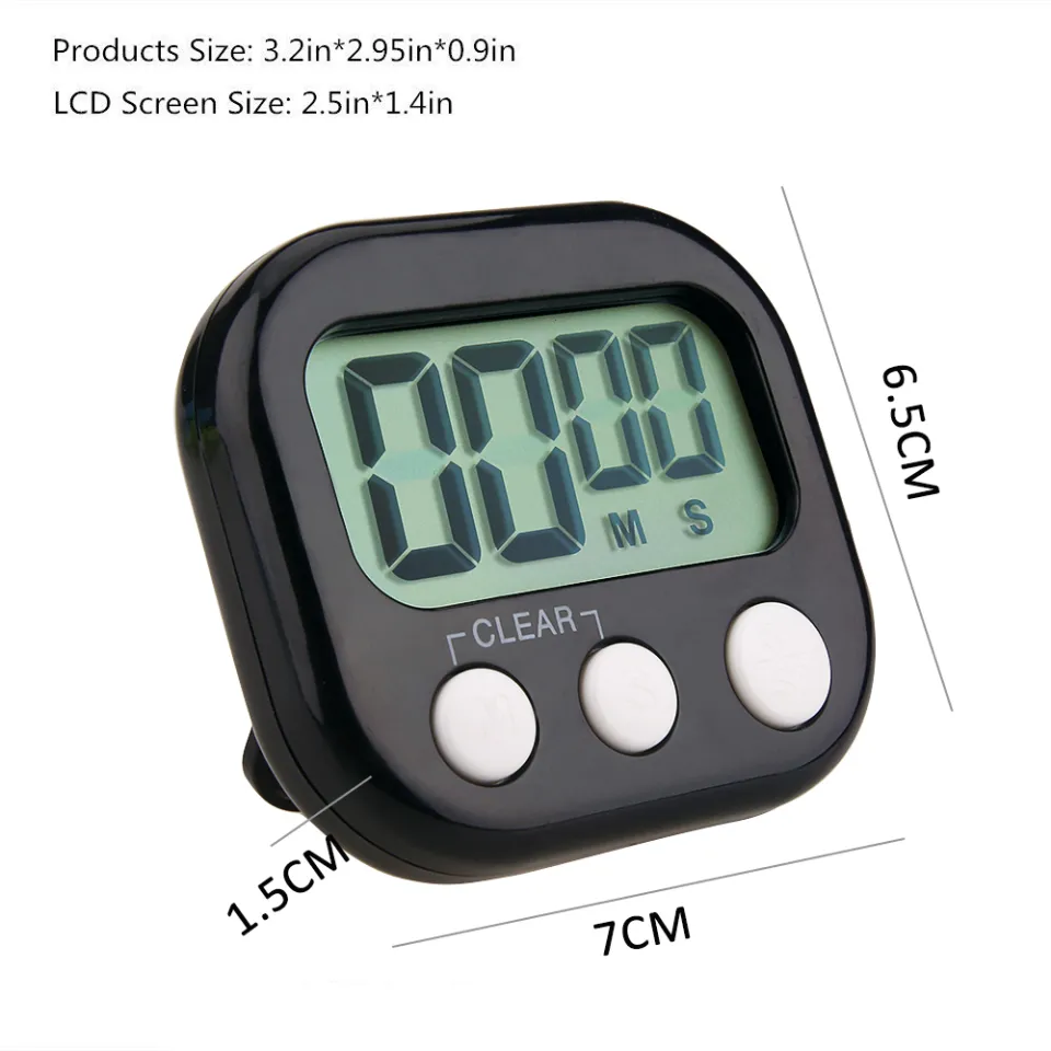 1pc Kitchen Timer Magnetic Digital Timer Small Cooking Timer Clear Digits Timer  Magnetic Countdown Timer For Classroom,Teacher,Oven,Baking