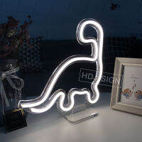 Neon LED Light Dinosaur USB Decoration LED Night Light Used for Childrens Bedroom Desk Table Lamp Creative Gift