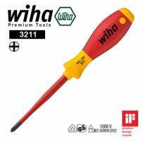 Wiha 3211 ไขควงปากแฉก VDE Slim ด้ามเหลือง-แดง No.35394 ขนาด PH2 x 218 มม.