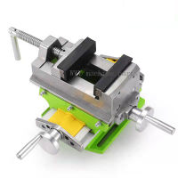 3นิ้ว Cross Slide Vise Vice Table Compound Table Worktable Bench Alunimun Alloy Body For Milling Drilling