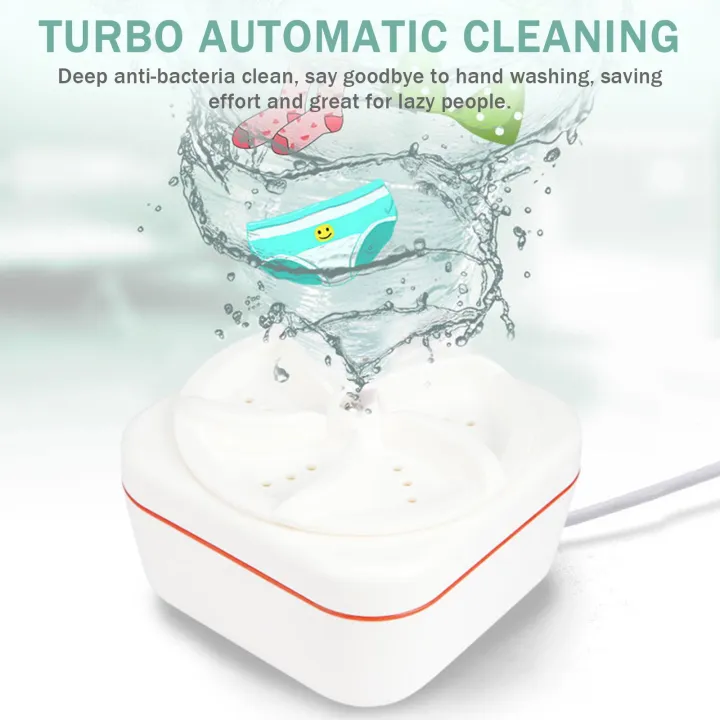 Portable Ultrasonic Washing Machine Mini USB Powered Clothing Removes