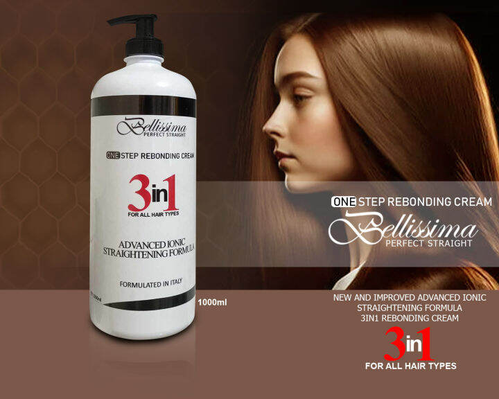One Step 3in1 Rebonding Cream advanced ionic Straightening Formula By