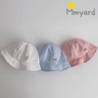 [Mmyard] โบว์ Topi Bucket สำหรับเด็กทารกหมวกสาวดวงอาทิตย์หมวกชายหาดฤดูร้อนสำหรับเด็กผู้หญิงอายุ3-8เดือน