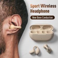 TWS Bone Conduction Bluetooth Earphones 5.3 Ear Clip Earring Wireless Headphones with Mic Noise Reduction HiFi Sports Headset Over The Ear Headphones