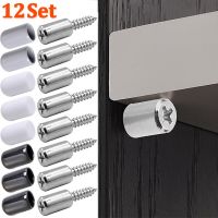 12 Set Screw Partition Bracket Self-tapping Screw with Rubber Sleeve Laminate Support Nails Cabinet Glass Nonslip Partition Nail Nails Screws  Fastene