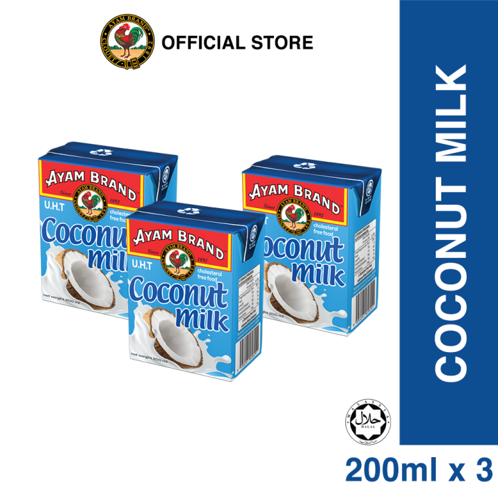 Ayam Brand Coconut Milk (200ml x 3) Lazada