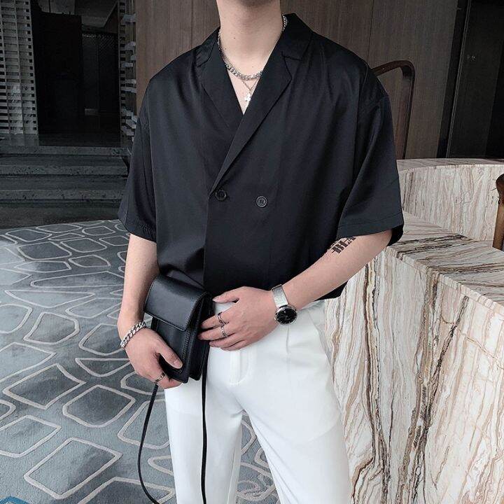 codtheresa-finger-summer-abstinence-short-sleeve-shirt-mens-korean-style-suit-collar-casual-shirts