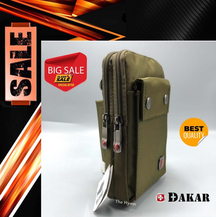 กระเป๋าผ้าหยาบ-dakar-099-ใบใหญ่-ร้อยเข็มขัด-พร้อมสายสะพาย-ซิปเคลือบ-สุดเท่-ผลิตจากผ้า-ไนลอน-อย่างดี-จัดส่งรวดเร็วทันใจ