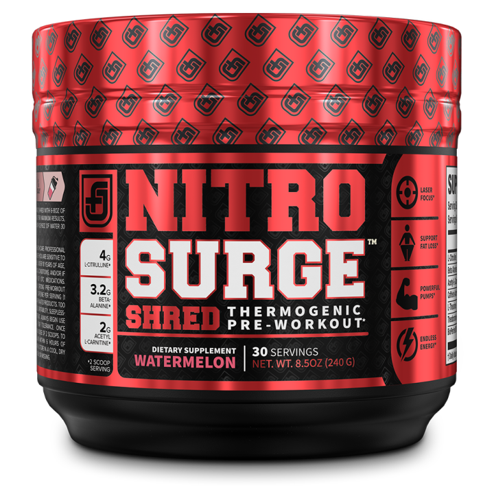 Jacked Factory Nitrosurge Shred PreWorkout and FatBurner Watermelon