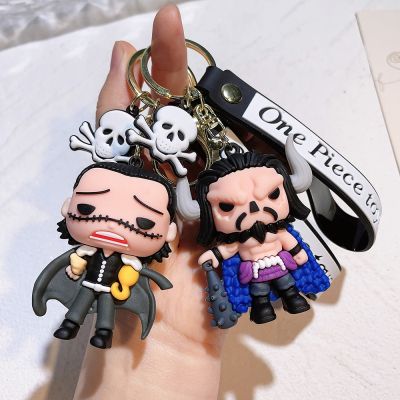 Japanese Anime ONE PIECE Keychain Cartoon Monkey D. Luffy Keychain Doll Backpack Pendant Car Key Ring Ornaments Jewelry Gifts