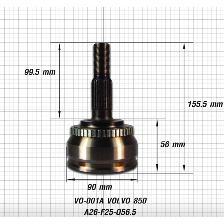 โปรดีล-คุ้มค่า-หัวเพลาขับ-หัวเพลาขับนอก-วอลโว่-850-volvo-850-มี-abs-ฟันนอก-26-ฟันใน-25-บ่าซีล-56-5-ยี่ห้อ-e1-vo-001a-ของพร้อมส่ง-เพลา-ขับ-หน้า-เพลา-ขับ-เพลา-เกียร์-ยาง-หุ้ม-เพลา