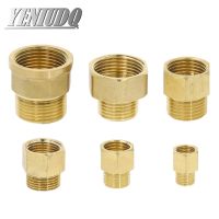 Brass Joint F/M 1/8" 1/4" 3/8" 1/2 BSP M10x1 Male to Female Thread Brass Pipe Connectors Copper Coupler Adapter Threaded Fitting Pipe Fittings  Access