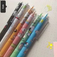 1pc Cute Snoopy Charlie Press Gel Pen Black Ink Pen Signature Pen Student Exam Pen