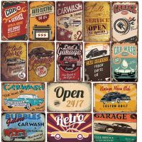 Car Garage Repair Wash Service Poster Vintage Metal Tin Sign Wall Plate Decor Rust Shabby Crafts Printed Signs Metal Tin Plaques