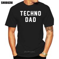 Mens T-shirtO-neck Custom Printed LISCN TECHNO DAD PRINTED MENS BLACK TSHIRT - FUNNY SLOGAN FATHER BABY MUSIC LIFEfashion t-shirt men cotton brand shirt JX2C