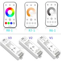 ◕♘ 2.4G RF wireless LED Touch Remote Control dimmer 1CH 2CH 3CH led controller for Single Color /Color temperature/RGB led strip