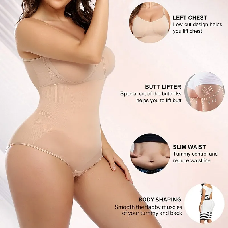 Womens Shapewear Seamless Body Shaping Bodysuit Belly Controlling