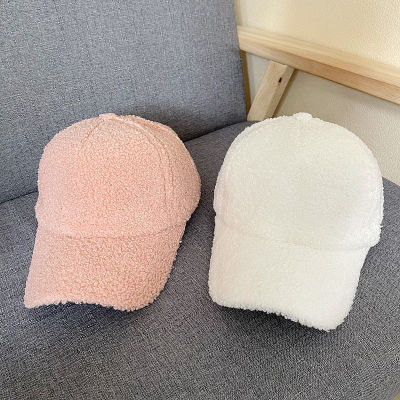 Woolen Baseball Cap Womens Winter Hat Trendy Cap Winter Baseball Cap Plush Baseball Cap Artificial Lamb Wool Hat