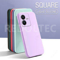 Soft Case สำหรับ VIVO Y22 Y22S Candy Color Square ซิลิโคน TPU กล้องป้องกัน Ultra Thin Matte Back Cover