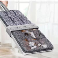 Hand-free Washing Floor Mops Flat Squeeze Mops 360 Degree Spin Head Microfiber Mops Pads For Home Household Cleaning Tools