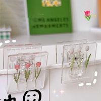 【hot】 1Pc File Folder Small Clip Transparent Color Student Stationery Supplies Kawaii