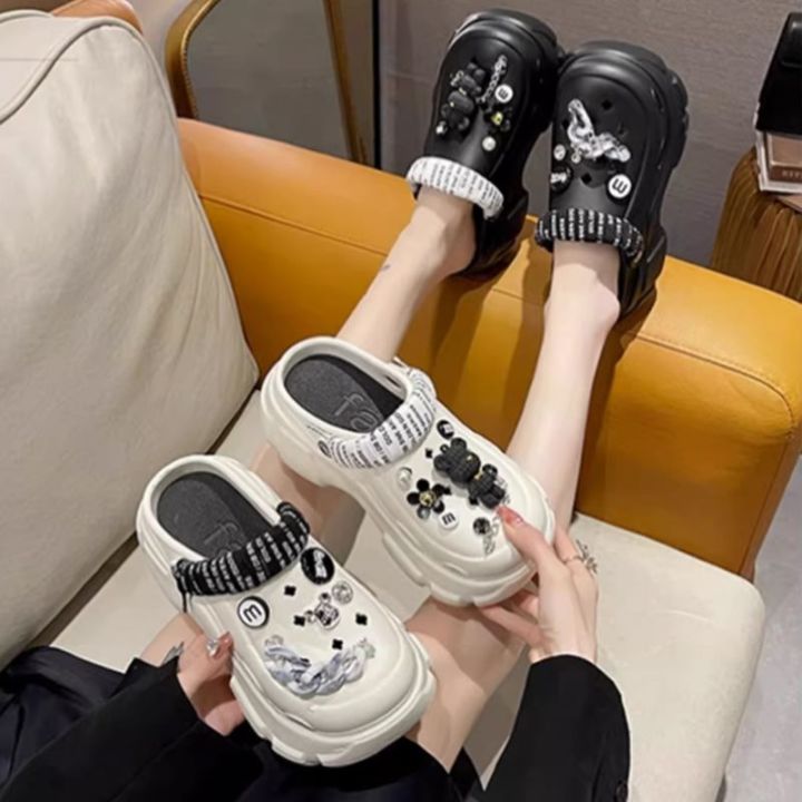 hot-sale-thick-soled-hole-shoes-womens-outer-sandals-size-nurses-non-slip-stepping-on-shit-feeling-baotou-and-slippers-women-summer