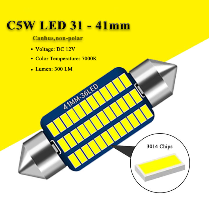 10ชิ้นรถยนต์-c5w-พู่ห้อยหลอดไฟ-led-c-an-bus-31มิลลิเมตร36มิลลิเมตร39มิลลิเมตร41มิลลิเมตร12โวลต์7000พันสีขาวอัตโนมัติภายในโดมลำต้นไฟป้ายทะเบียนโคมไฟ