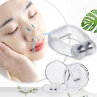 【JH】 2/4 Pcs Magnetic Anti Snoring Device Silicone Snore Stopper Clip Sleeping Aid Apnea Guard Night with