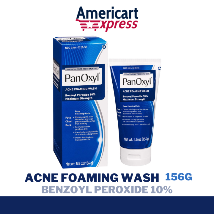 PanOxyl Acne Foaming Wash Benzoyl Peroxide 10% Maximum Strength ...