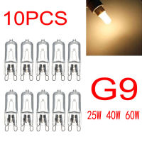 10pcslot G9 220-240V 25W 40W 60W Portable Warm White Halogen Bulb Light Lamp 3000-3500K Globe 230V Capsule Clear Bulbs