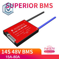 1ชิ้นแบตเตอรี่18650 14S 48V 15A-80A แผ่นป้องกัน BMS พอร์ตทั่วไปที่มีความสมดุล